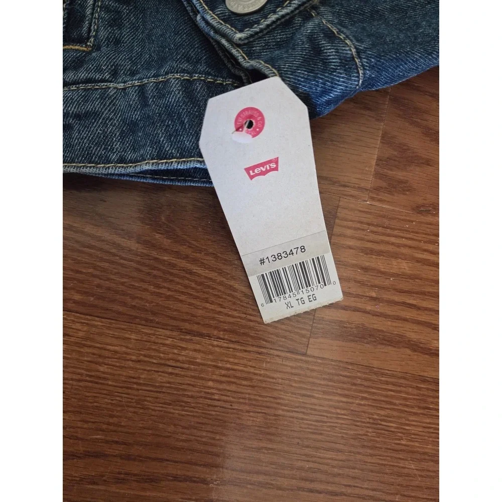 Levis Kids XL Blue Denim Trucker Jacket NWT 100% Cotton 1383478